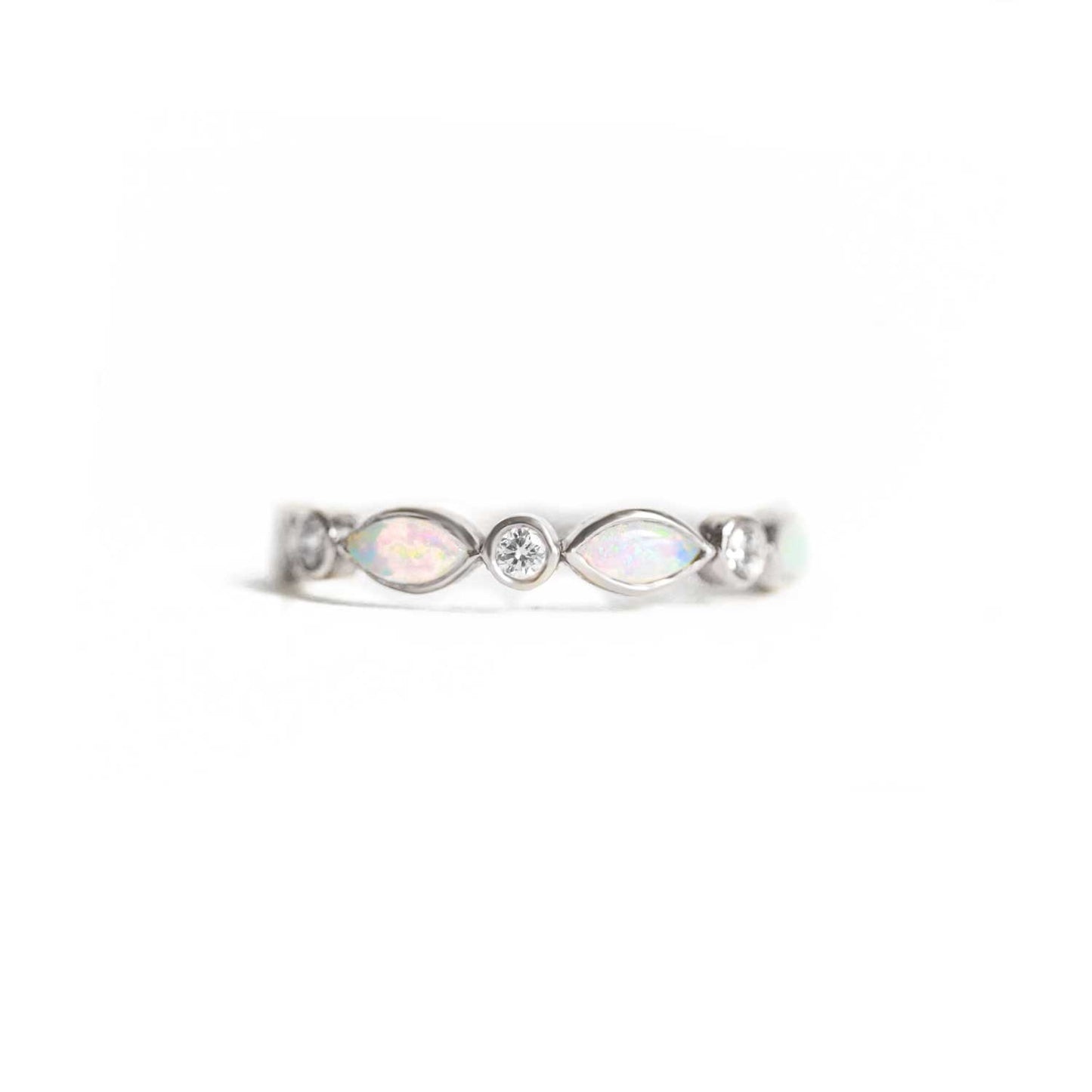 Marquise Opal & Diamond Ring