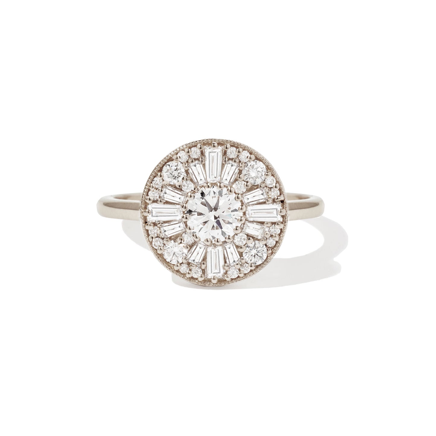 Round Shape Brilliant Cut Diamond Mosaic Ring