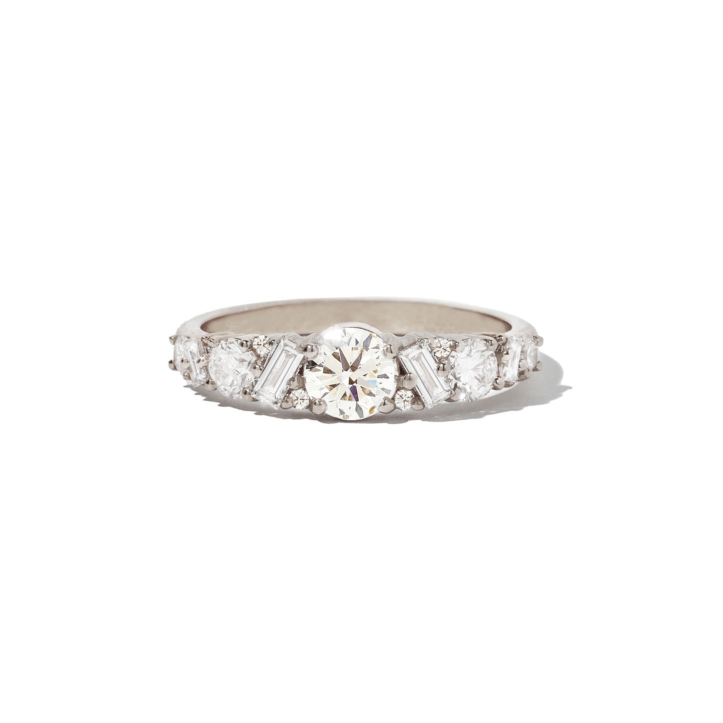 Tapered Confetti Diamond Mosaic Ring
