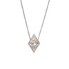 Mini Kite Shape Oval Diamond Necklace