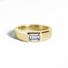 Emerald-Cut Moissanite Signet Ring