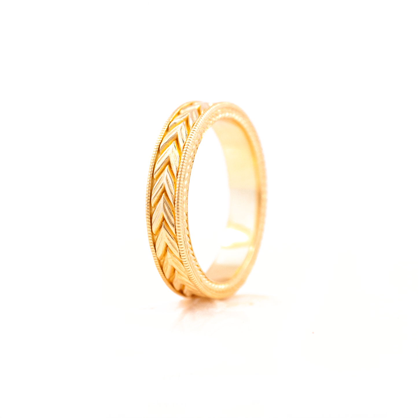 5mm Wheat Engraved Ring
