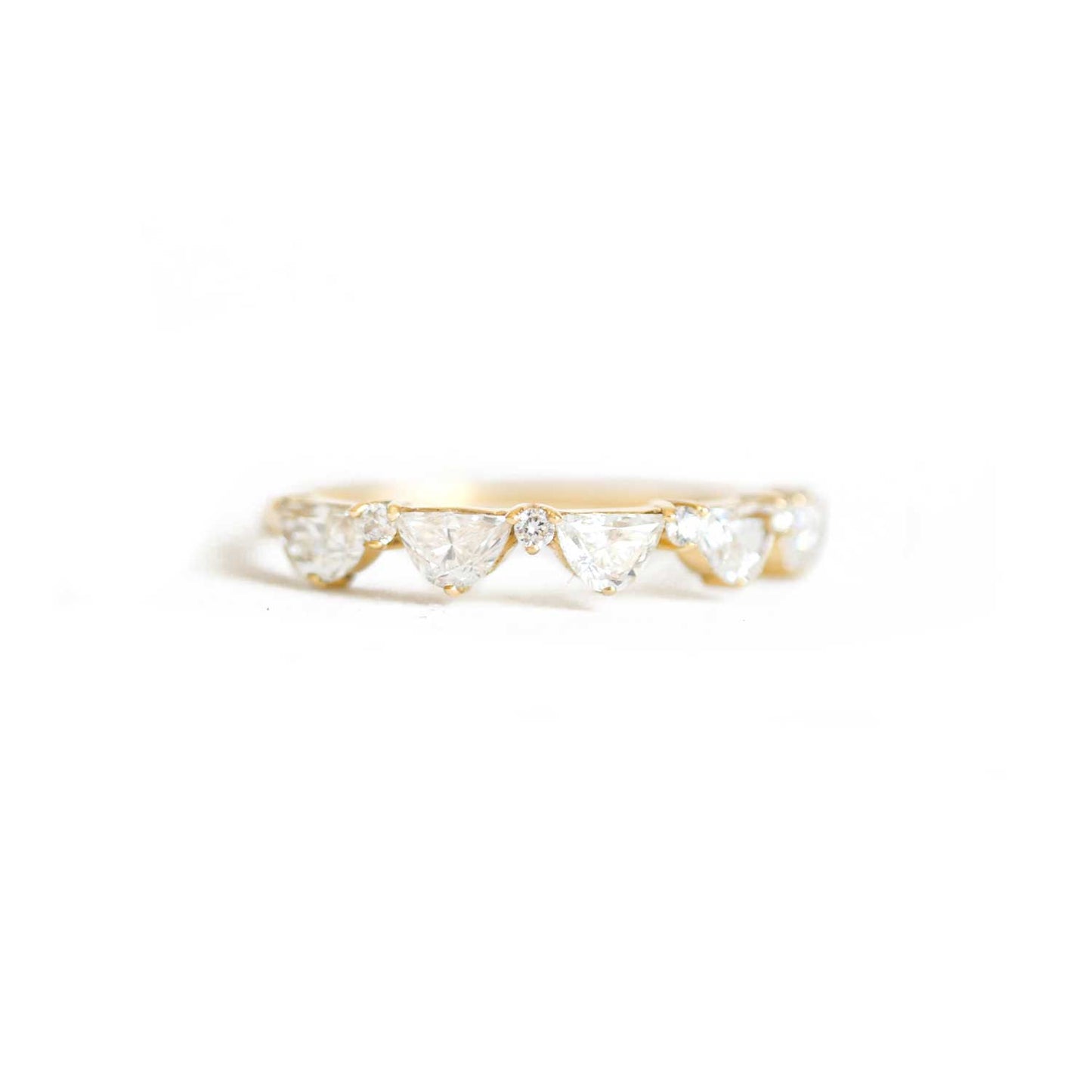 Half Moon Lace Diamond Mosaic Band