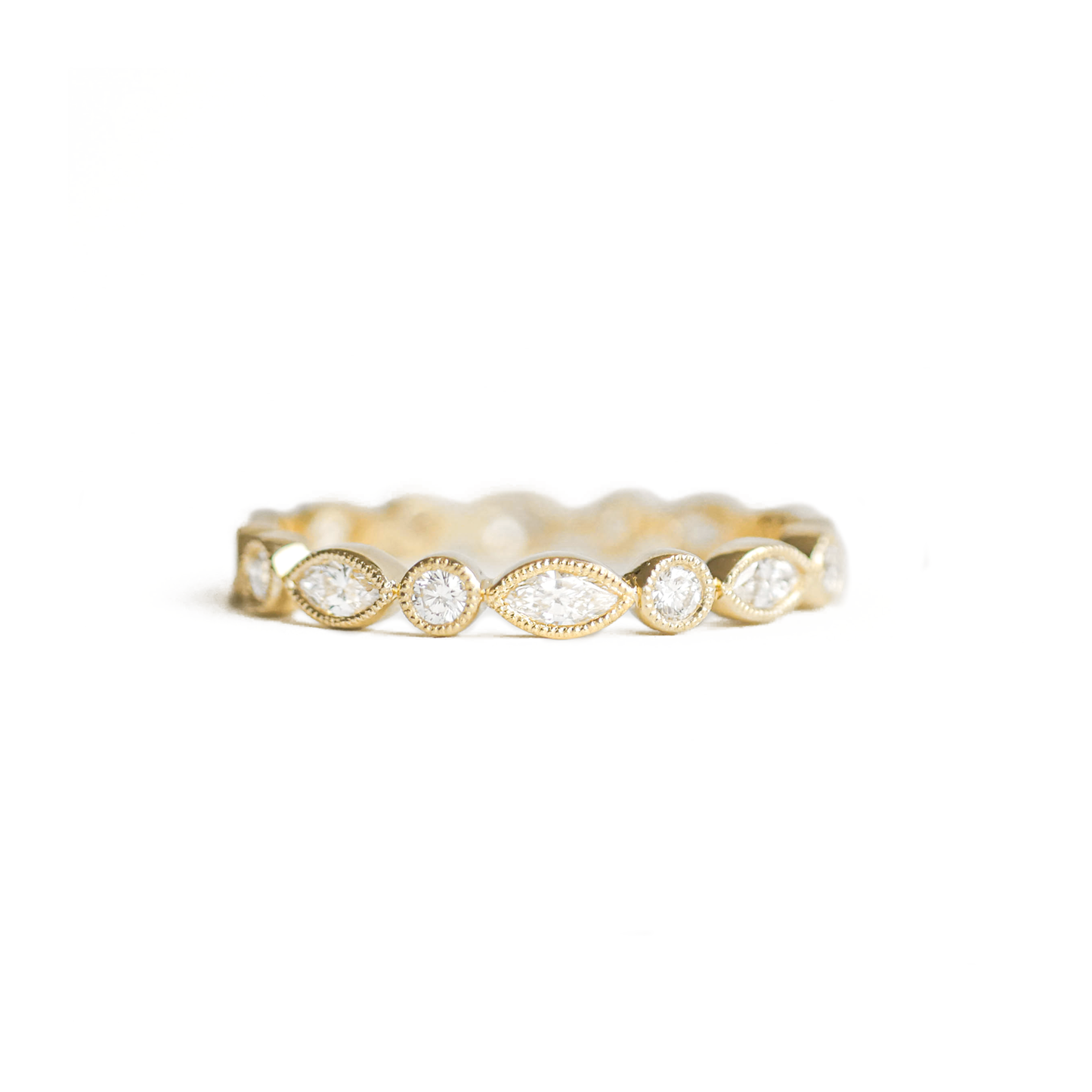 Marquise & Round Eternity Diamond Wedding Ring