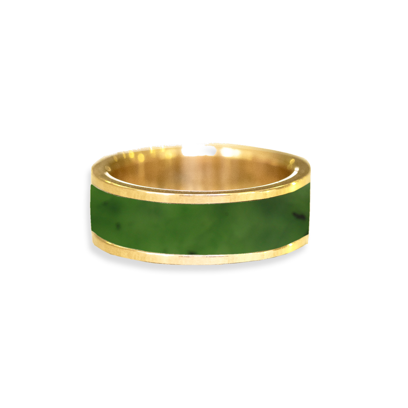 Jade Inlay Wedding Ring