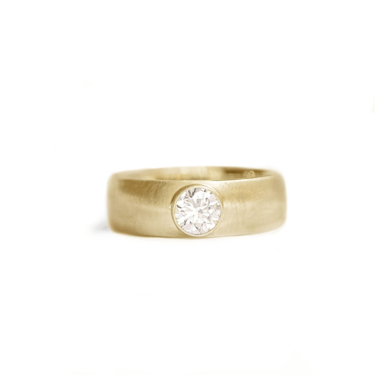 0.75ct Lab Diamond Satin Finish Men's Ring